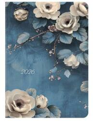 TopTimer Naptár, tervező, B6, napi, TOPTIMER, Joy, fehér rózsa