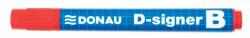 DONAU Táblamarker, 2-4 mm, kúpos, DONAU D-signer B, piros - oneclick