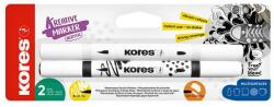 Kores Dekormarker készlet, akril, 1-2 mm, kétvégű, KORES K-Kreative, 2 különböző szín