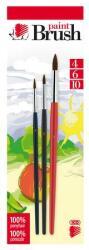 ICO Ecsetkészlet, no. 4-6-10, fa, ICO Süni, vegyes színek