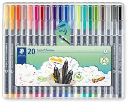 STAEDTLER Tűfilc készlet, 0, 3 mm, STAEDTLER Triplus 334, 20 különböző szín