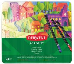 Derwent Színes ceruza készlet, fém doboz, DERWENT Academy, 24 különböző szín