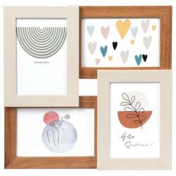  Képkeret, galéria, fa, 4 db 10x15, Goldbuch Rio, barna-natúr