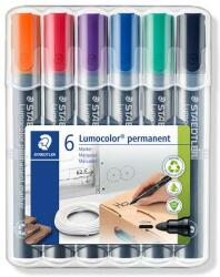 STAEDTLER Alkoholos marker készlet, 2 mm, kúpos, STAEDTLER Lumocolor® 352, 6 különböző szín