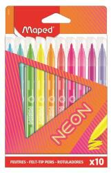 Maped Filctoll készlet, 2, 8 mm, kimosható, MAPED Neon, 10 különböző szín