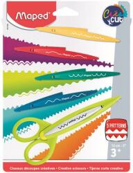 Maped Olló, cikkcakk, MAPED Créa Cut, 5 különböző minta