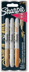 Sharpie Alkoholos marker készlet, 1, 4 mm, kúpos, SHARPIE Metallic, 3 különböző szín
