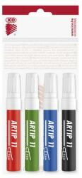 ICO Flipchart marker készlet, 1-3 mm, kúpos, ICO Artip 11, 4 különböző szín