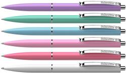 Schneider Golyóstoll, 0, 5 mm, nyomógombos, vegyes pasztelt tolltest, SCHNEIDER K15, kék