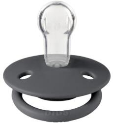 BIBS Suzeta De Lux Silicon, tetina rotunda, marime universala (0-3 ani) Iron, BIBS (1010221C)