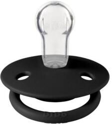 BIBS Suzeta De Lux Silicon, tetina rotunda, marime universala 0-3 ani, BIBS (Negru) (1010210C)