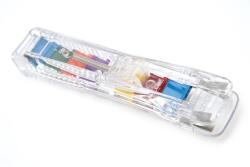 Rapesco Kapocsadagoló, színes kapcsokkal, RAPESCO, "Supaclip 40", átlátszó (IRRC4025MC) - irodaoutlet