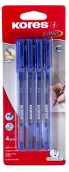 Kores Golyóstoll, 1, 0 mm, kupakos, háromszögletű, KORES "K2-M", kék (IK37214) - irodaoutlet