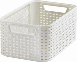 Keter Rattan hatású kosár, 6l, törtfehér, CURVER "Style S (CSCR7B) - irodaoutlet