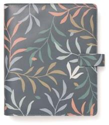 FILOFAX Kalendárium, gyűrűs, betétlapokkal, A5, FILOFAX "Botanical", sötétkék (NFX022646) - irodaoutlet