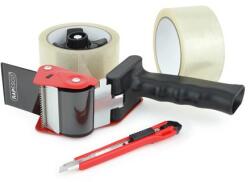 Rapesco Csomagzáró gép, kézi, RAPESCO "960", 2 db csomagolószalaggal, 1 db késsel (IR1557) - irodaoutlet
