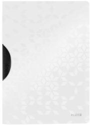 Leitz Gyorsfűző, klipes, PP, A4, LEITZ "Wow ColorClip", fehér (E41850001) - irodaoutlet