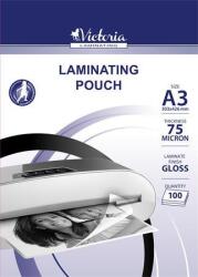 Victoria Office Meleglamináló fólia, 75 mikron, A3, fényes, VICTORIA OFFICE (ILKVF753) - irodaoutlet