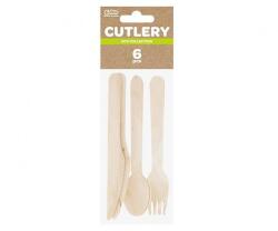  Evőeszköz szett, fa, környezetbarát, 2 személyes (PTHZKEDS6) - irodaoutlet