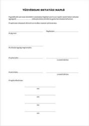 Victoria Paper Nyomtatvány, tűzvédelmi oktatási napló, 40 oldal, A4, VICTORIA PAPER, 10 tömb/csomag (NVKO751) - irodaoutlet