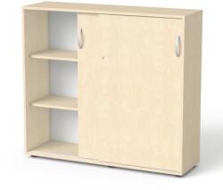 MAYAH Szekrény, 3 rendező magas, tolóajtós, polcos, MAYAH "Freedom SV-13", juhar (IBXSZ13J) - irodaoutlet