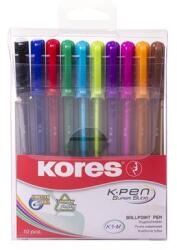 Kores Golyóstoll készlet, 1, 0 mm, kupakos, háromszögletű, KORES "K1-M", vegyes (IK37150) - irodaoutlet