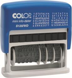 COLOP Dátum- és szövegbélyegző, 12 féle szöveggel, COLOP "S120/WD (IC1051254) - irodaoutlet