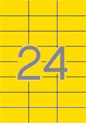 APLI Etikett, 70x37 mm, színes, APLI, sárga, 480 etikett/csomag (LCA1591) - irodaoutlet
