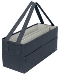 LEITZ Hordozótáska, 3 rekeszes, LEITZ "Fabric Hot Desking", sötétszürke (E64440089) - irodaoutlet