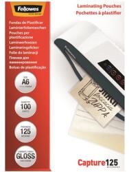 Fellowes Meleglamináló fólia, 125 mikron, A6, fényes, 100 db, FELLOWES (IFW53072) - irodaoutlet