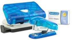 Rapesco Tűzőgép és lyukasztó szett 24/6, 26/6, 12 lap, RAPESCO, átlátszó kék, tűzőkapoccsal (IR1719) - irodaoutlet