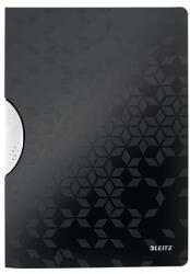 Leitz Gyorsfűző, klipes, PP, A4, LEITZ "Wow ColorClip", fekete (E41850095) - irodaoutlet