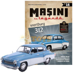 DeAgostini Legendás autók - Wartburg 312 fehér kék - méretarány 1: 43 (1792-8508)