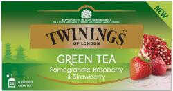 TWININGS Gránátalma, málna és eper ízű zöld tea, Twinings, 25 tasak, 37, 5 g