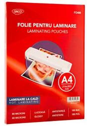 Daco lamináló fólia, A4, 80 mikron, 100/top
