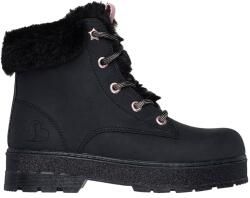 Skechers Skechers, Street Glitz műbőr csizma műszőrme részletekkel, Koptatott fekete, 38 EU (310952L-BLK-38)