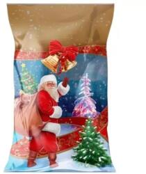  Mikulás zacskó arany mintával - széles, 20 x 35 cm (5999886884031)