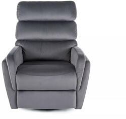 SIGNAL MEBLE Argos Velvet Relax Fotel Bársony Szürke Forgatható (SIG-ARGOSVSZ) - pepita