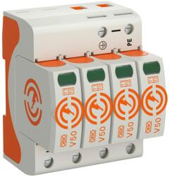 Túlfeszültség-levezető, 4p, 1+2 típusú (B+C osztály) V50-4-280