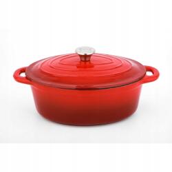 Carl Schmidt Sohn Öntöttvas sütőtál fedővel Xanten 37 x 22 cm piros CS-090975 (090975)