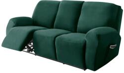  Relax Fotel Huzat (bársonyos, 3 üléses, sötétzöld, rugalmas)