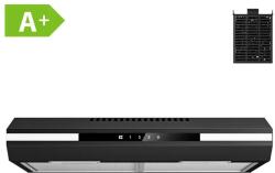 Ciarra Slim beépíthető páraelszívó, Ciarra, 60 cm, A+ energiaosztály, 300 m³/h, fekete