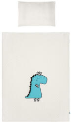  3-részes ágyneműgarnitúra Belisima Dino 3D 90/120 krémszínű-türkiz