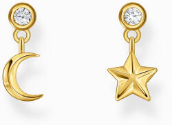 Thomas Sabo H2293-414-14 Gold-plated earrings moon and star pendant , női