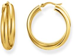 Thomas Sabo CR738-413-39 Bold - Gold-plated Hoop Earrings 27, 0 mm Intertwined design Ladies, női