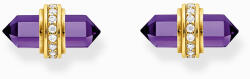 Thomas Sabo H2281-414-13 Gold stud earrings w. violet onyx , női