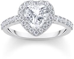 Thomas Sabo TR2477-051-14-56 Silver Halo-Ring in Heart Shape with white Zirconia Ladies, női