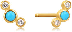 Ania Haie Ear Studs Terquoise & Sapphire Gold 14K EAU001-11YG, női