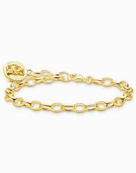 Thomas Sabo X0291-413-39-L19 Silver charm bracelet w. Goldbears logo ring, női