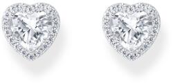 Thomas Sabo H2305-051-14 Silver Halo-Ear Studs in Heart Shape 9, 0 mm Ladies, női